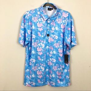 Bad Birdie Shirts | Bad Birdie Tropical Floral Polo Golf Shirt | Poshmark